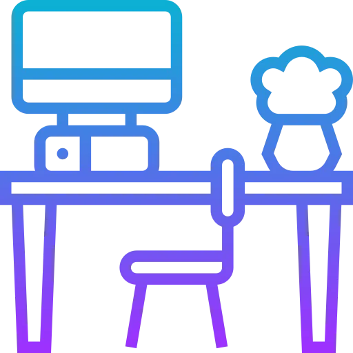 UHP Unterhaltsreinigung - Sauberkeit und Service mit Verantwortung - Schreibtischsymbol